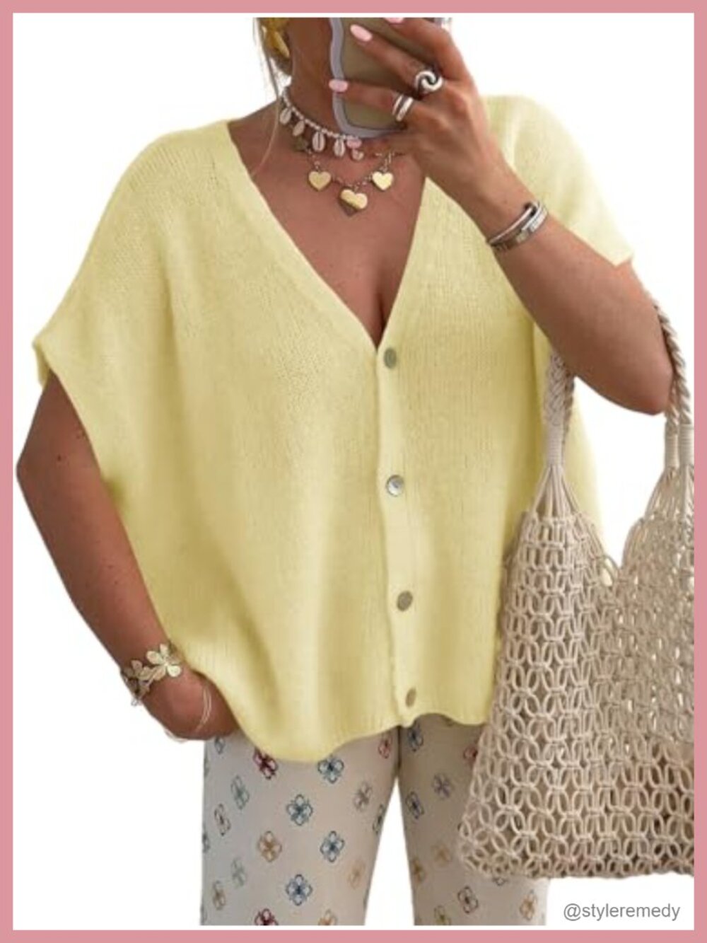 Womens Oversized Cardigan Short Sleeve V-Neck Button Down Batwing Lightweight - Picture 1 of 6